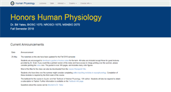 Desktop Screenshot of honorshumanphysiology.com